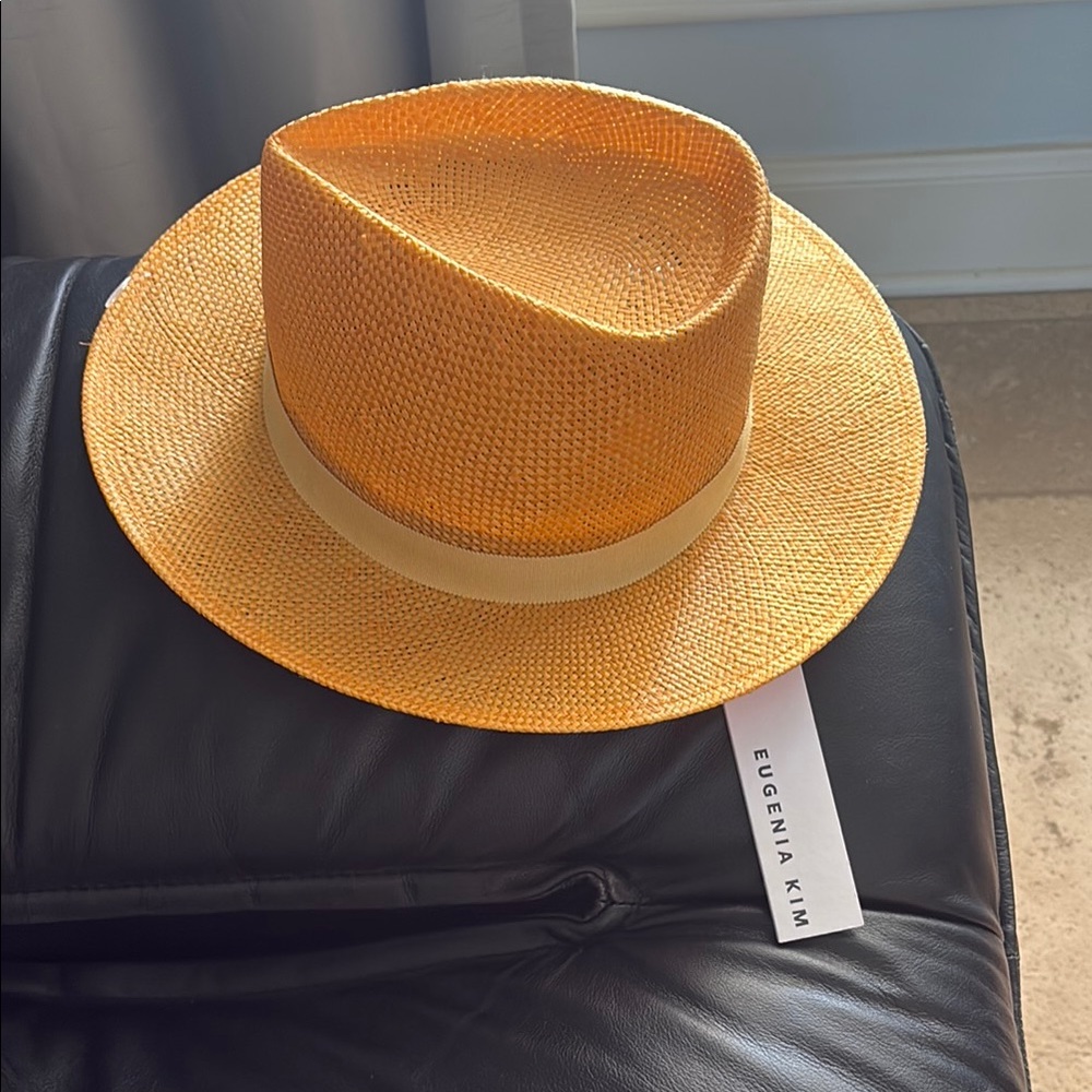 Eugenia Kim Orange Fedora Hat Accessories